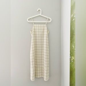 Oak + Fort Shift Dress Grid Print size small